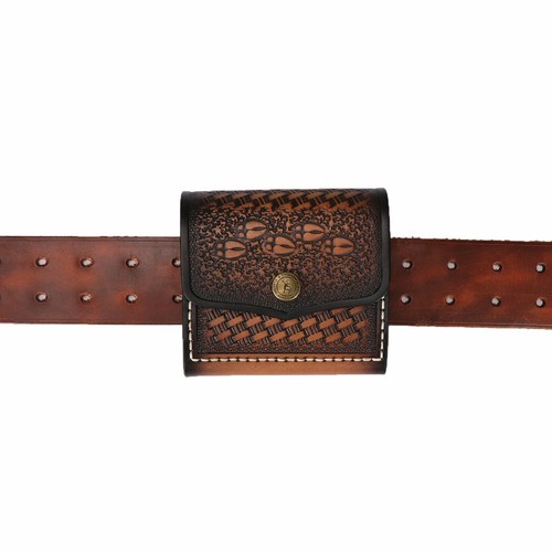 TOURBON Shooting Leather .22LR Shells Belt Pouch Rifle Bullets Holder Ammo Carry - Picture 23 of 24