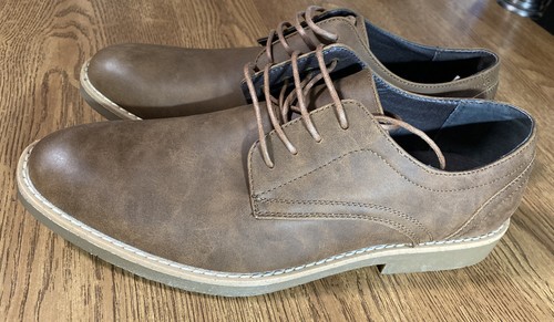 Perry Ellis Brooks Dress Shoe Mens Size 9 Brown - Picture 4 of 6