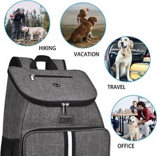 BAGLHER  Dog Travel Bag, Airline Approved Pet Supplies Backpack, Dog Grey-A