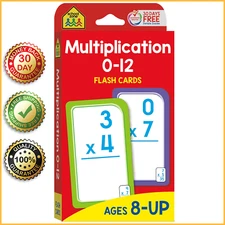 MULTIPLICATION 0-12 FLASH CARDS Elementary School Math Educational Learning NEW
