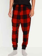 NWT Old Navy Red Buffalo Plaid Flannel Jogger Pajama Pants Sleep Lounge Men S ML