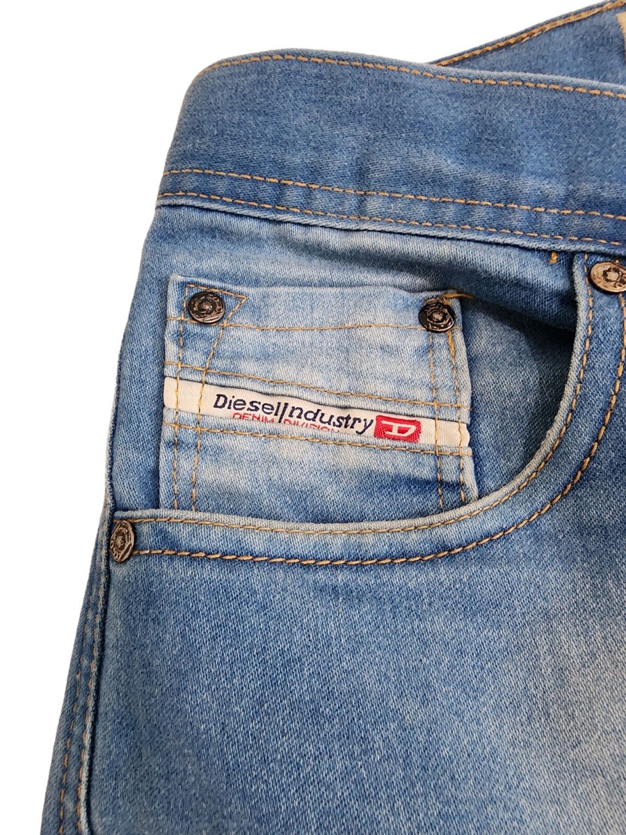 DIESEL DENIM DIVISION JEANS Pants Mens Sz 34 Destroyed Stretch