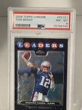 Tom Brady 2008 Topps Chrome NFL Passing Yards  #TC121 PSA 8  SHIPS SAME DAY