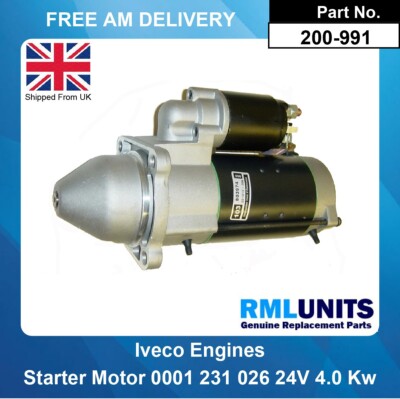 Starter Motor For Case CX220B Excavator  2010- 0001231026