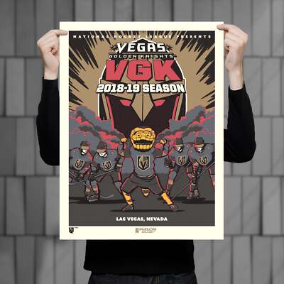 Vegas Golden Knights 2018-2019 Season 18'' x 24'' Limited Edition Serigraph 