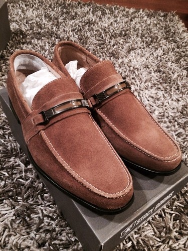 Sand) Suede Bit loafers/slip-ons 