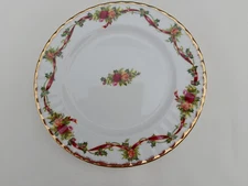 RARE Royal Albert Old Country Roses Ruby Ribbon Celebrations 8" plate unused
