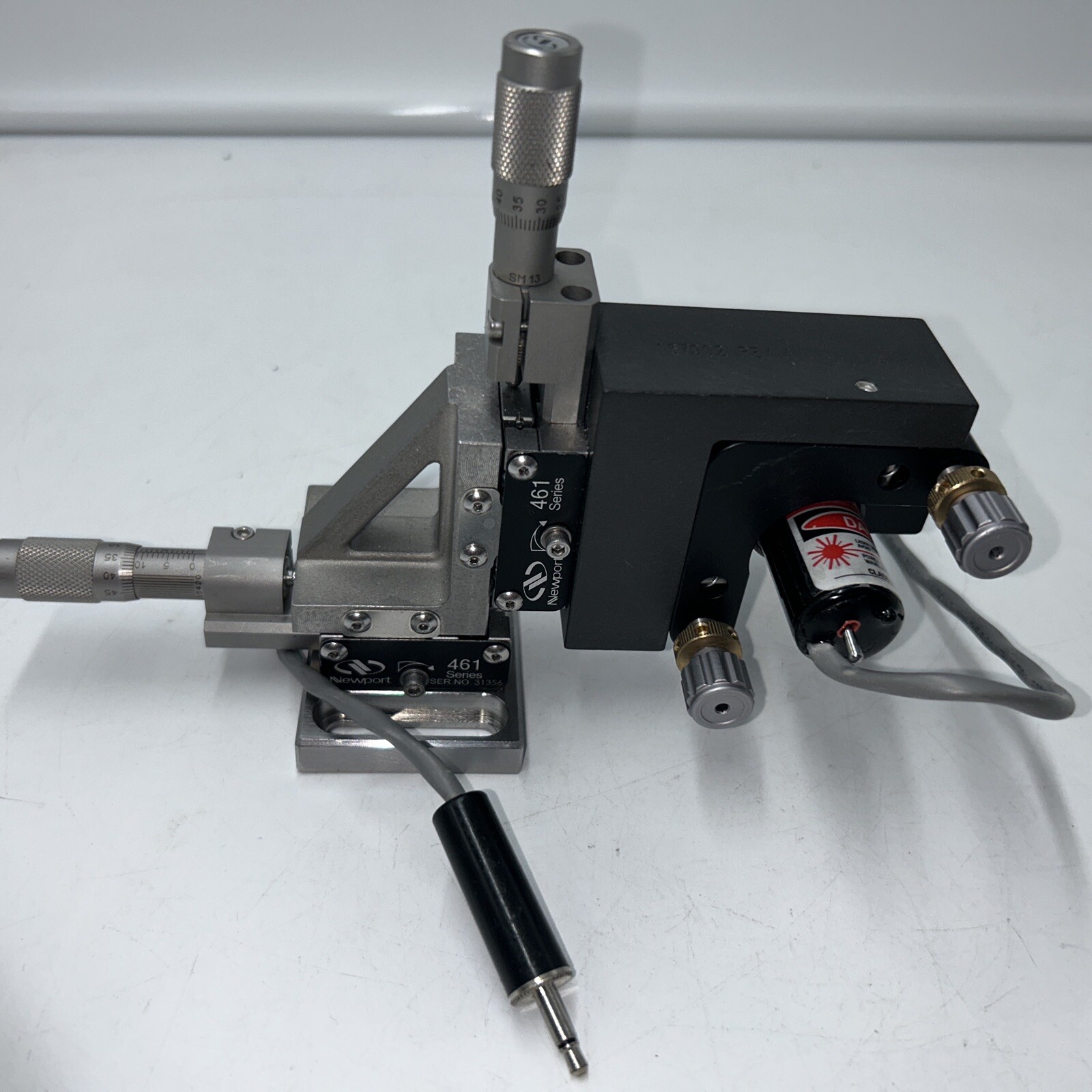 Newport 2 Axis Micrometer XY Stage 461 Series w/ Coherent 50 mw laser 301185345 eBay