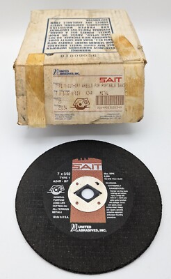 United Abrasives SAIT 23234 7x3/32x5/8 A24R Portable Saw Cut-Off Wheels 25 pack