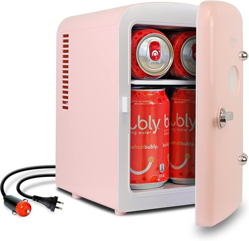 Mini Fridge Portable Cooler for Bedroom, Office, Drinks, Car, Outdoor, 8 Can