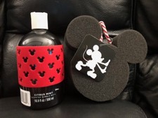 Disney Scented Bubble Bath Citrus Mint  MIckey Mouse Foam Sponge New  
