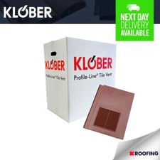 10 x Klober Profile Line, Flat Tile Vent, Antique Red (Box of 10 Vents)