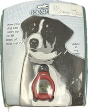 Dogetag Dog-e-Tag Digital Dog Tag ID, Red