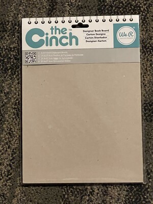 WeR Cinch Book Board 8.5 x 11  Pkg Of 2 Sheets Gray Chipboard 61244 Altered Book