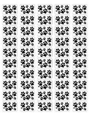 50 Multiple Paw Print Envelope Seals / Labels / Stickers, 1" by 1.5"