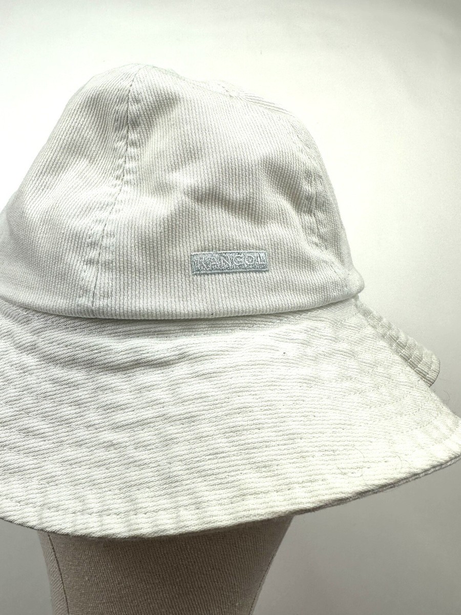 Kangol Size S Washed Cotton White Embroidered Logo Bucket  display picture 2