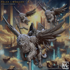 Malak Lion Rider - Mounted Angelic Warrior - Artisan Guild - Dungeons and Dragon