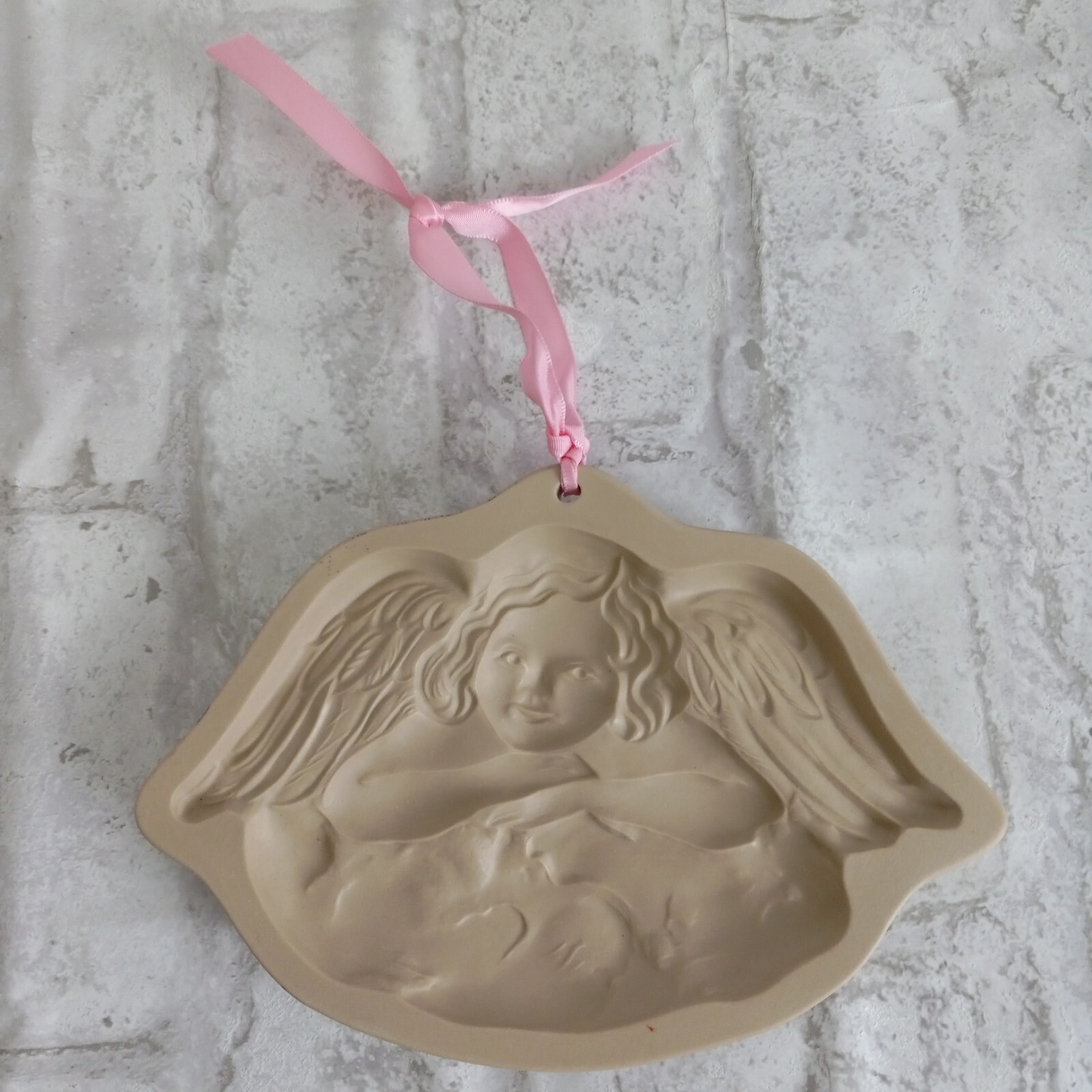 Vintage 1992 Brown Bag Cookie Art Cherub Mold for Holidays & Valentines Day Angel Decor