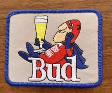 Bud Man Budweiser Bud Light Beer Vintage Style Retro Iron Sew On Patch Cap Hat