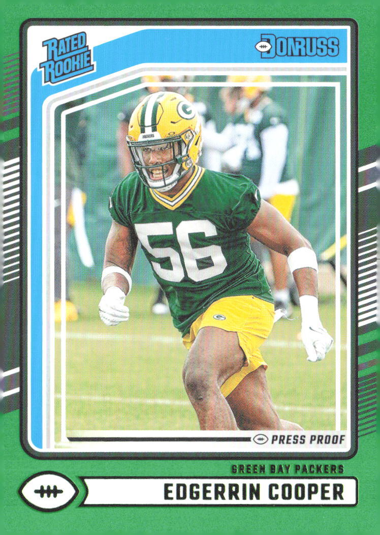 2024 Donruss Football Edgerrin Cooper #325 Green Press Proof