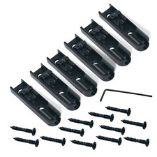 Bass Bridge Single Individual Set of 6 Black 122010BK-6P