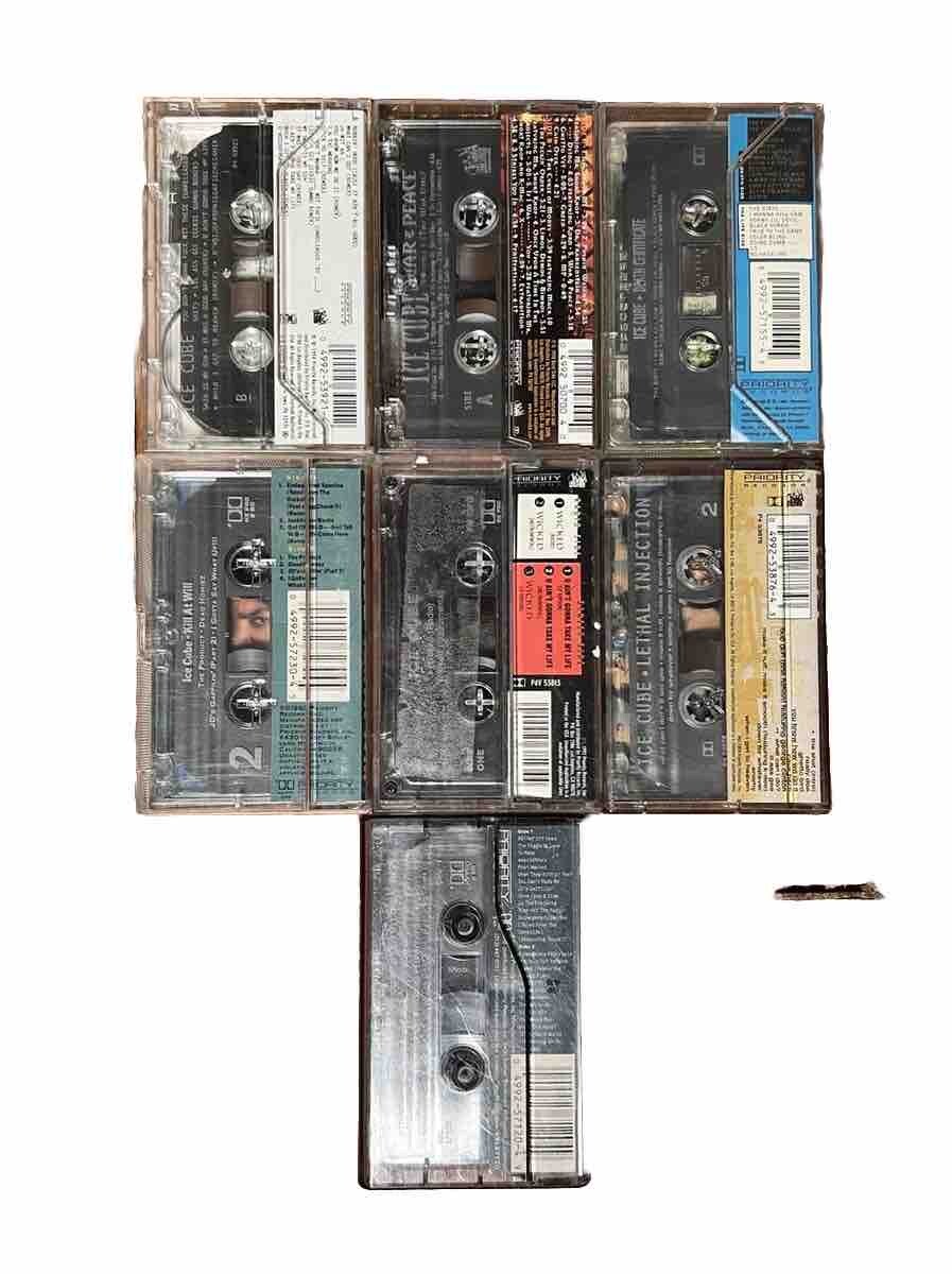 Ice Cube 7 Cassettes Lot Classic Hip Hop Rap Gangsta Various Dr