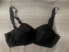VINTAGE VANITY FAIR WOMAN EXQUISITE FULLY BRA BLACK WITH BACK CLOSURE 38B