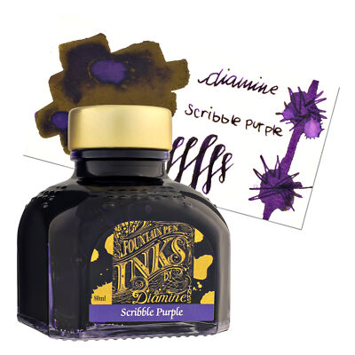 Diamine Bottled Ink for Fountain Pens in Scribble Purple 80mL NEW Made in UK