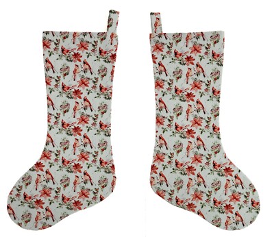Winter Cardinals Christmas Stocking