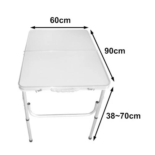 ALUMINIUM FOLDING PORTABLE GARDEN CAMPING PICNIC BBQ TABLE HEIGHT ADJUSTABLE 90 - image 4 of 4