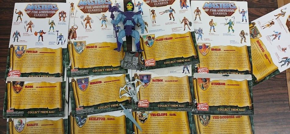 Vintage MOTU Classics Cardbacks with Exclusive Skeletor Collectible  