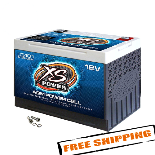 XS Power D3400 12V Compact Pro Car Audio Starting Battery AGM 80