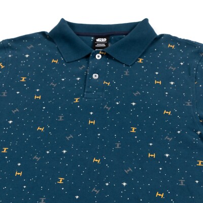 Star Wars Shirt Mens Tie Fighter All Over Print Polo Sz Small Amazon Essentials