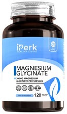 Magnesium GLycinate 300mg Per Serving 150mg Capsules 120 Veggi Capsules  Uk Made