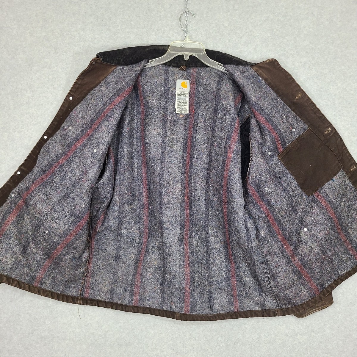 00s Carhartt チョアコート C02 DKB Medium Carhartt C02DKB 12-Ounce Sandstone Chore Blanket Lined Work Coat