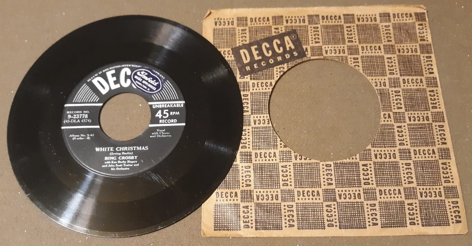 Bing Crosby White Christmas 9-23778 Decca Records 45rpm VINYL LP Record - Image 2 of 4