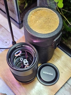 Konica AR AE 135mm F3.2 Hexanon Manual Focus Telephoto Lens, Works But Read!