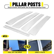 For 2008-2012 Honda Accord Sedan Blackchrome Pillar Post Door Trim Accessories