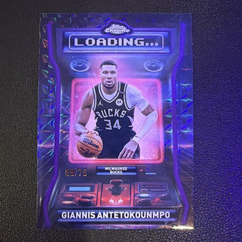 2025 Topps Chrome Giannis Antetokounmpo Refractors Purple (RAW)