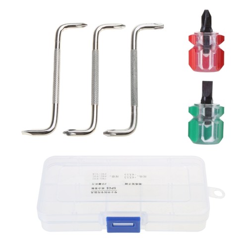 5Pcs ZType Offset Screwdriver Slot Cross Head Screwdriver Bit Double Ended