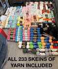 Huge Lot Of 233 Skeins Knit Crochet Yarn Mixed Baby Jamie Honeyspun Caron Orion