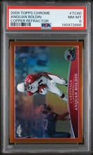 2009 TOPPS CHROME COPPER REFRACTOR #TC60 ANQUAN BOLDIN 452/649 PSA 8