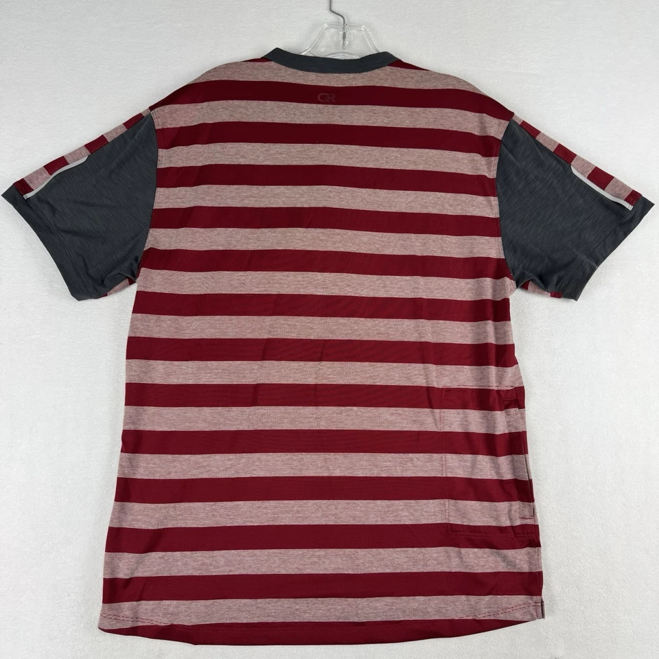 Club Ride Buxton Jersey 1/4 Zip Mens Large Cycling Red Striped Pullover Shirt - Image 3 of 4