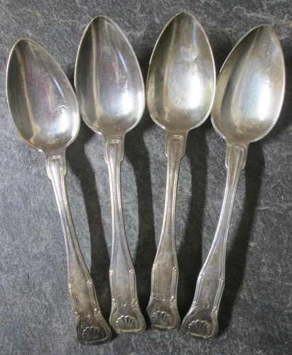 S Kirk & Son King Lot of 4 Sterling Teaspoons 150.2 Grams 925 Monogrammed