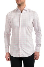 Hugo Boss Men's "Jason" Slim Fit Multi-Color Plaid Long Sleeve Dress Shirt