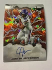 🔥2025 LEAF SIGNATURE SERIES JUSTIN JEFFERSON RED 1/1 AUTO WOW ONE OF ONE