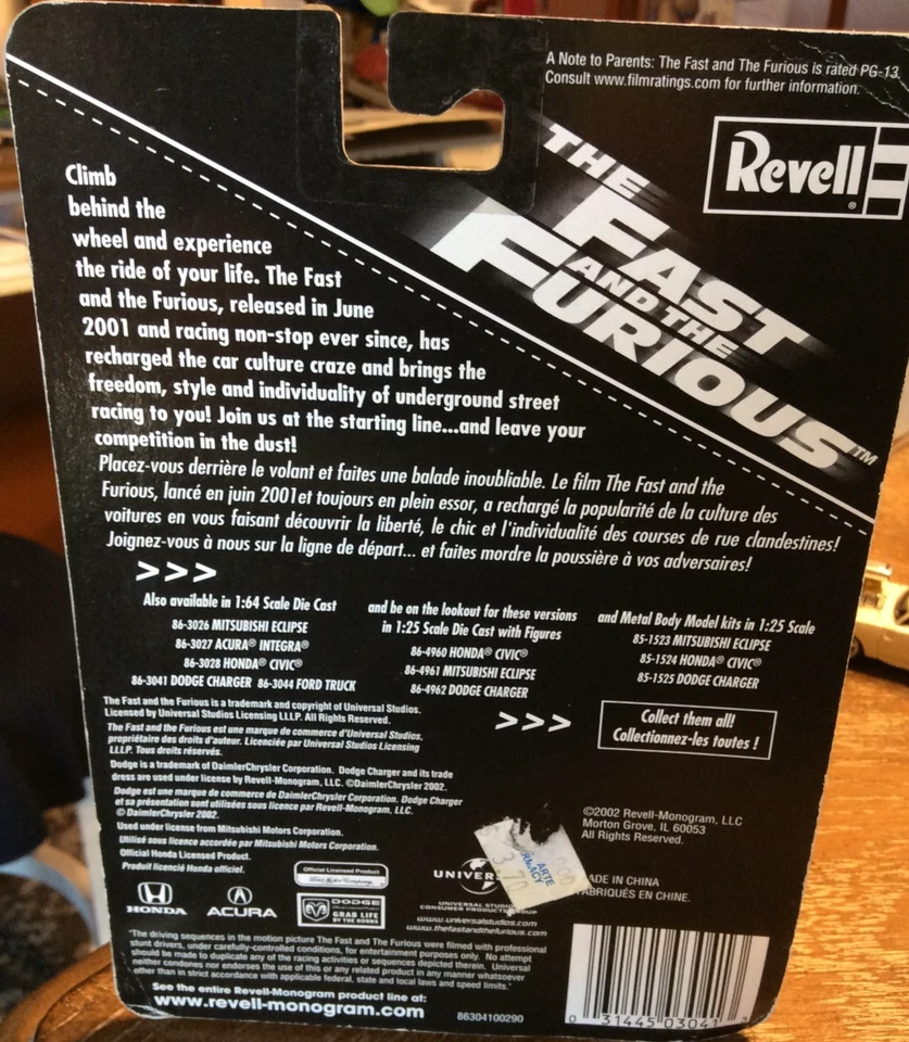 2002 Revell The Fast & The Furious Dodge Charger Issue #115 Die Cast 1:64 Movie - Image 4 of 4