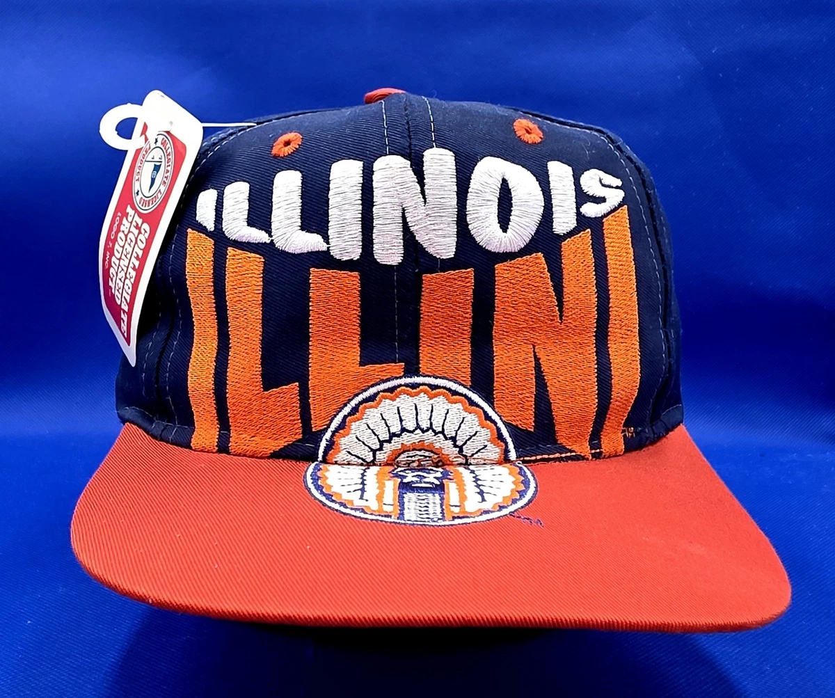 Chapeau De Soleil Vintage Illinois Fighting Illini - Orange - Taille Unique - NCAA