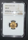 NGC MS69 2016 Gold Eagle G$5 - 30th Anniversary