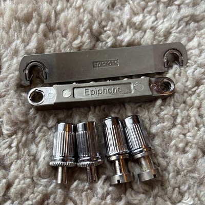 Epiphone Gibson Silver Bridge & Saitenhalter Set mit Verstellbolzen gebraucht